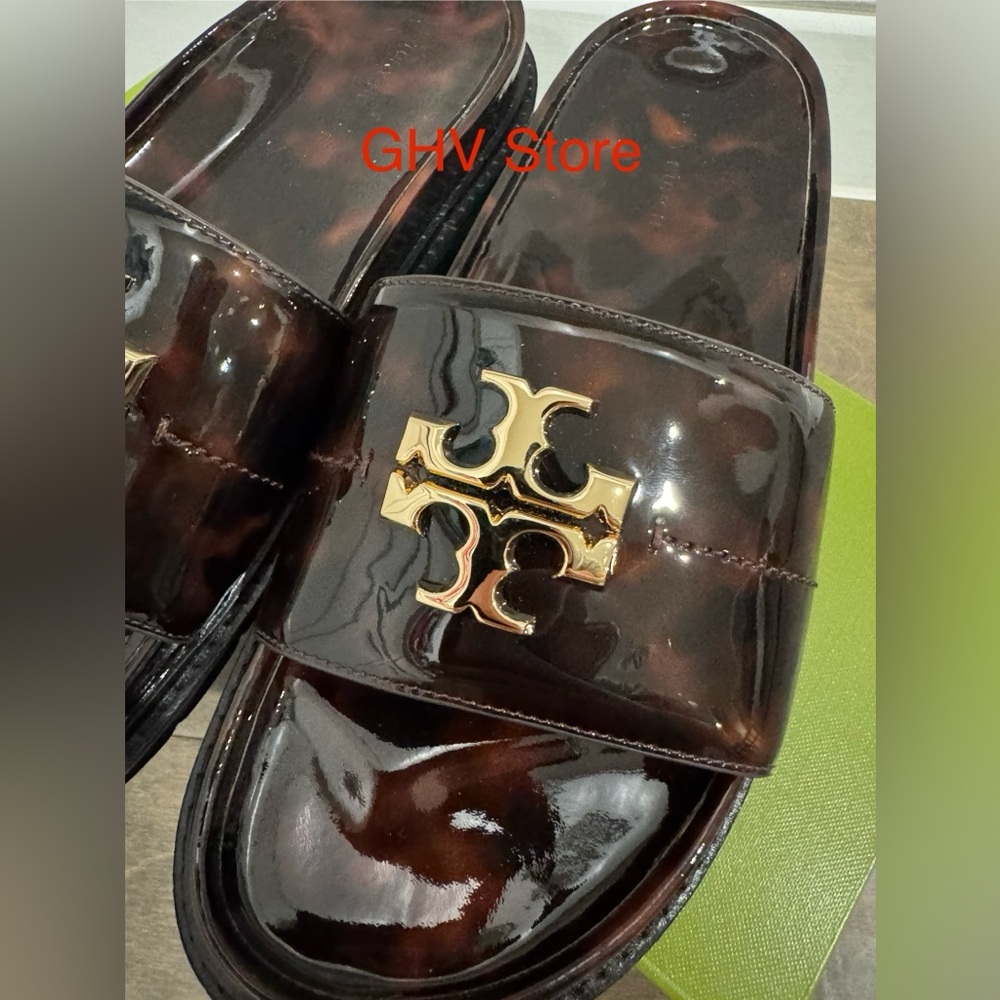 Tory Burch Everly Anatomic Lug Paris Nappa Slide 04 - Picture 2 of 6